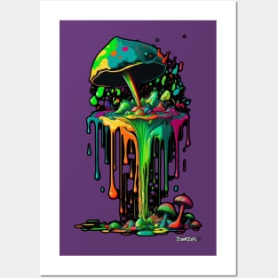 Dripping Shrooms Posters and Art